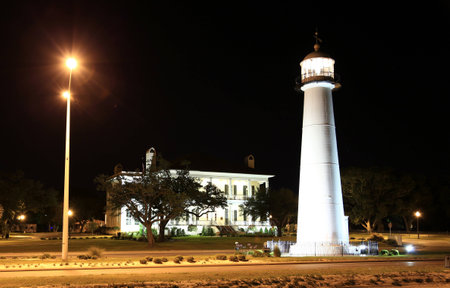Old Lighthouse and Welcome Centerの写真素材
