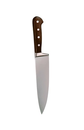 Kitchen knife over whiteの写真素材