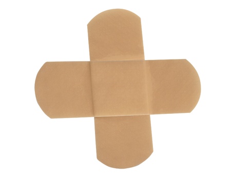 Medical patch isolated on whiteの写真素材