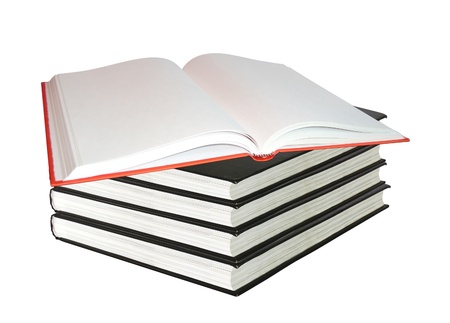 Stack of books isolated on whiteの写真素材