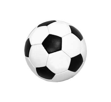 soccer (football) ball isolated on whiteの写真素材