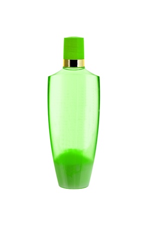 Shampoo bottle isolated on white backgroundの写真素材