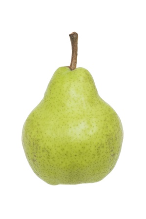 Beautiful fresh ripe pear isolated on whiteの写真素材