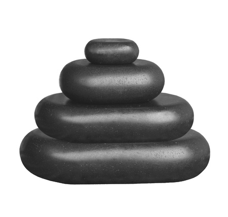 Spa stones isolated on white backgroundの写真素材