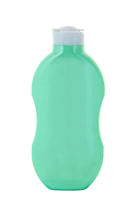 Color Shampoo Bottle isolated on whiteの写真素材