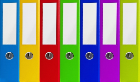 Colorful office folders backgroundの写真素材