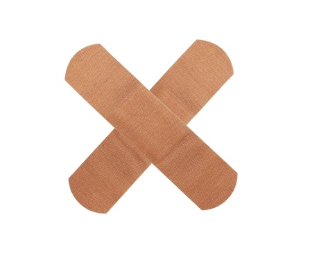 Medical patch isolated on whiteの写真素材