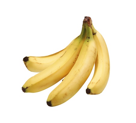 Bunch of bananas isolated on white backgroundの写真素材