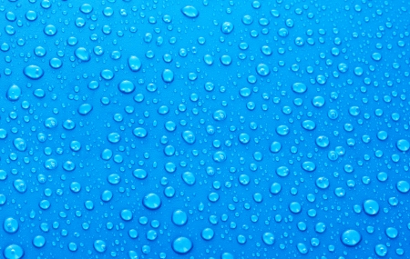 Beautiful blue water drops background の写真素材