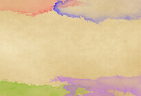 color water on old paper backgroundの写真素材