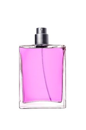 woman perfume in beautiful bottle isolated on white backgroundの写真素材