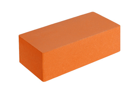 red brick isolated on white backgroundの写真素材