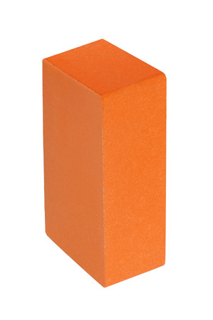 red brick isolated on white backgroundの写真素材