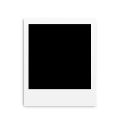 Photo papers polaroid card isolated on white の写真素材