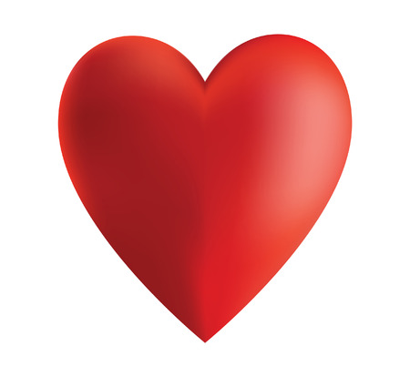 red heart isolated on whiteのイラスト素材