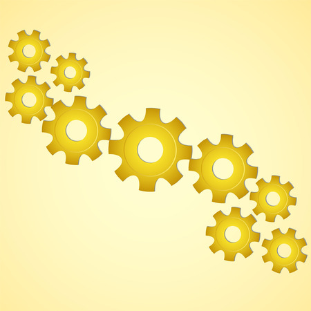 Concept with gears of teamwork, group, community. Vector illustrationのイラスト素材
