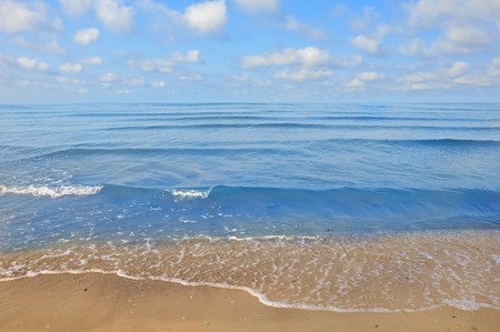 sea beach blue sky sand sun daylightの写真素材