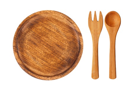 Isolated Wooden Kitchen Utensilsの写真素材