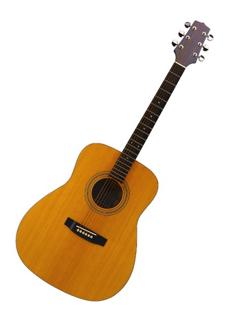 Guitar isolated on white backgroundの写真素材