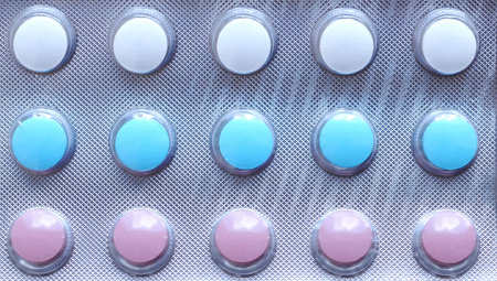 Vitamin pills as background