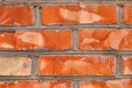 Old Orange Brick Wall Background