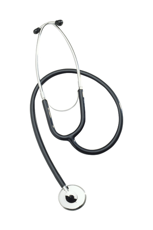 Medical stethoscope isolated on white backgroundの写真素材