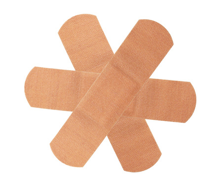 Medical patch isolated on whiteの写真素材