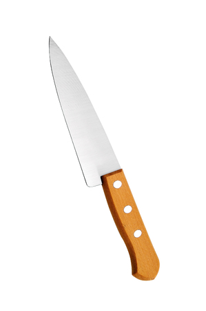 kitchen knife isolated on white backgroundの写真素材
