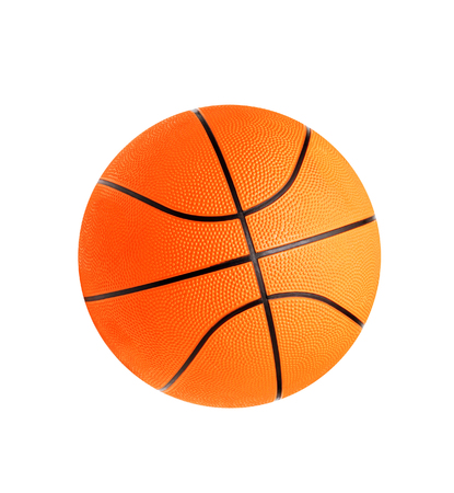 Basketball ball isolated on white backgroundの写真素材