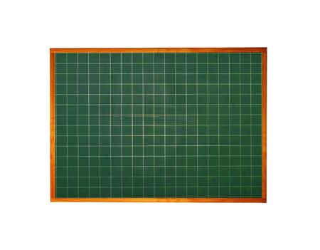 Blank blackboard with wood frame isolated on white backgroundの写真素材