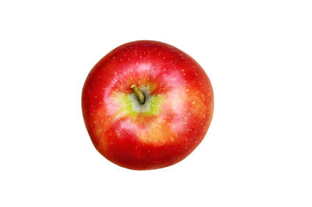 Red sweet juicy apple isolated on white background for designの写真素材