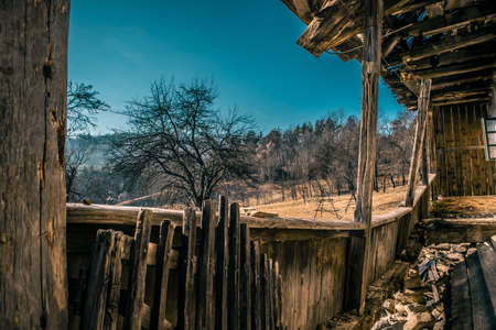Abandoned house with a view.の写真素材
