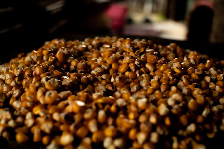 corn grains close up
