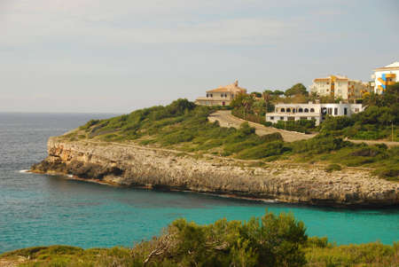 small village on the island mallorca spainの写真素材