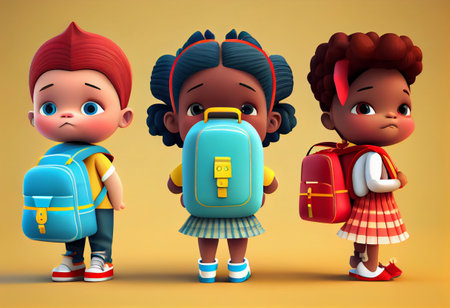 Children and preschoolers as back to school conceptの素材