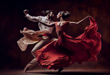 International dance day with a coupleの素材