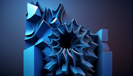 Modern Abstract 3D Blue Backgroundの素材