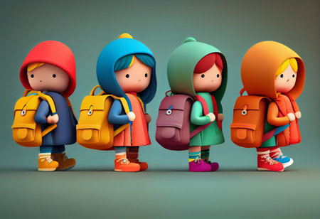 Children and preschoolers as back to school conceptの素材