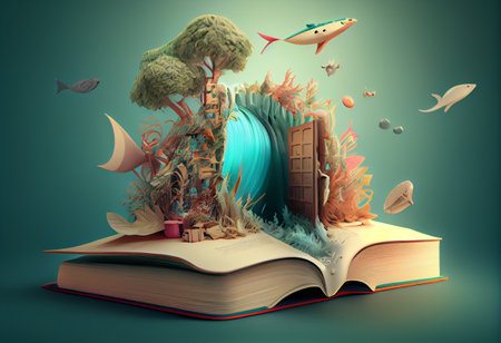 Books imagination AI Generateの素材