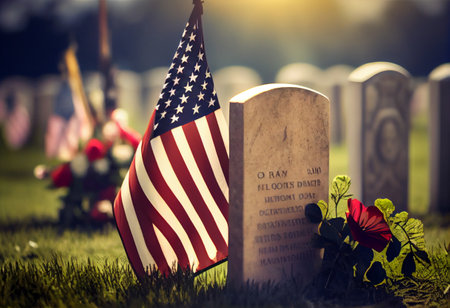Memorial Day is a national holiday in the United States on May 29thの素材