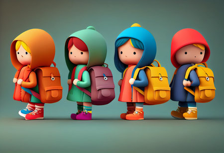 Children and preschoolers as back to school conceptの素材
