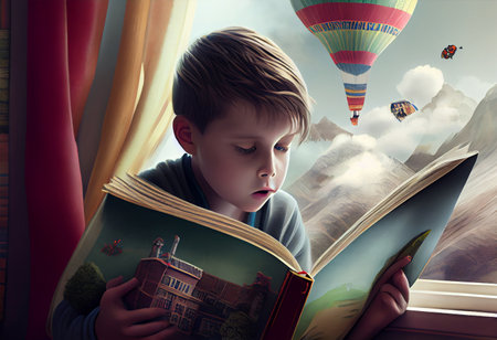 Kid book imagination. AI Generateの素材