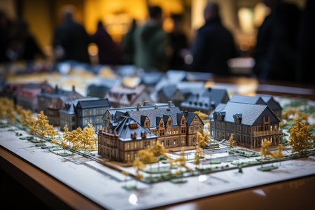 Architects looking a blue prints dressed in t shirtsの素材