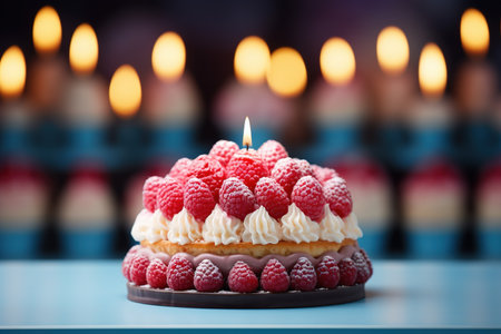 birthday cake lay flat seamless backgroundの素材