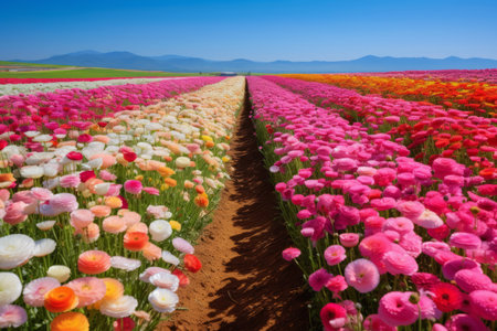 Cute mixed flower fields.の素材