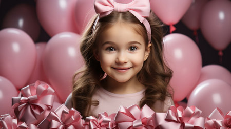 Happy birthday to a 3 year old baby girlの素材