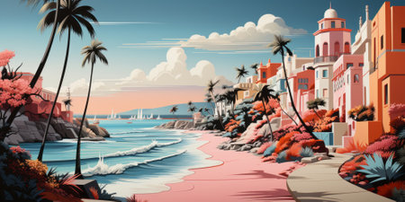 Miami street illustratorの素材