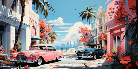 Miami street illustratorの素材