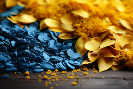 Independence day of Ukraine with Ukrainian flagの素材