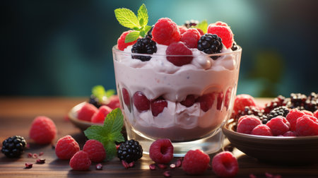 The healthy benefits of yoghurt.の素材